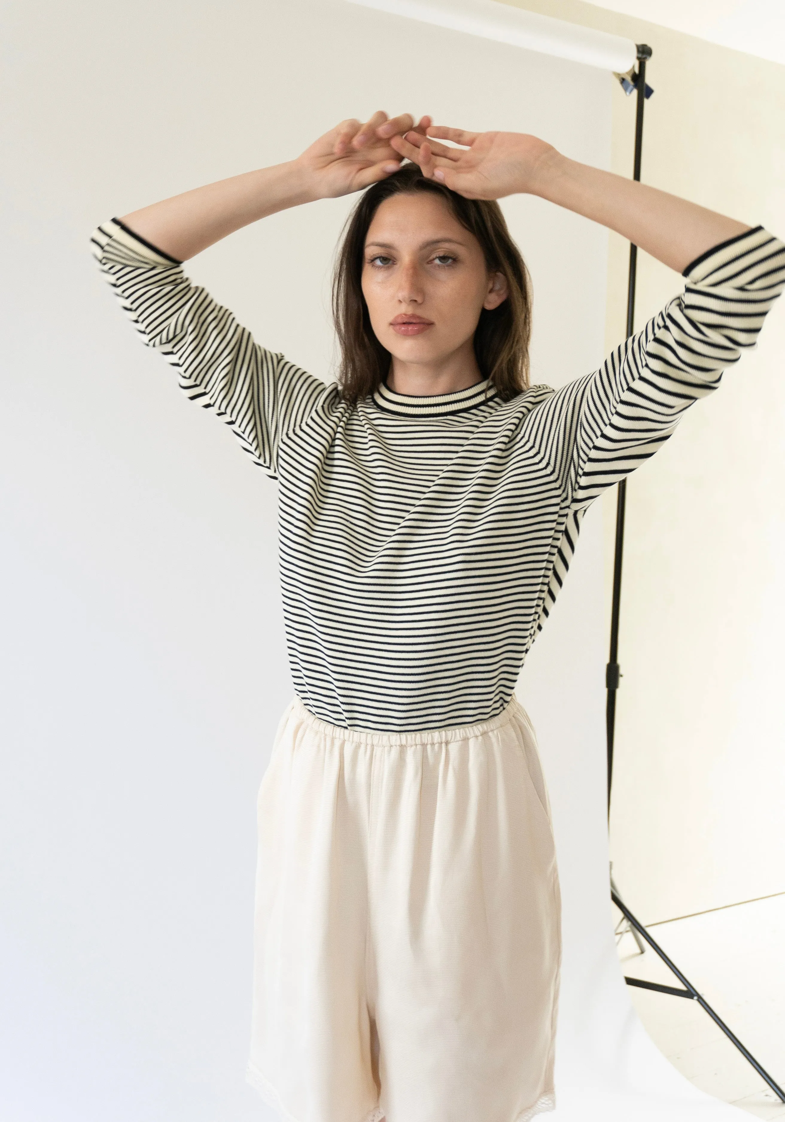 Cotton Striped Long Sleeve Tee