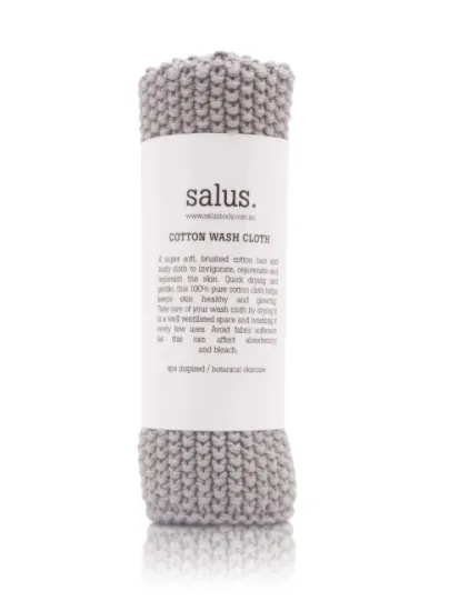 Cotton Wash Cloth Grey