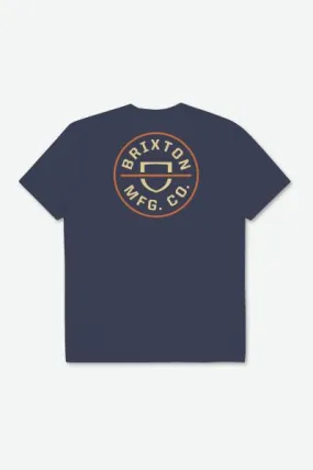 Crest II S/S Standard Tee - Washed Navy/Straw/Paradise Orange