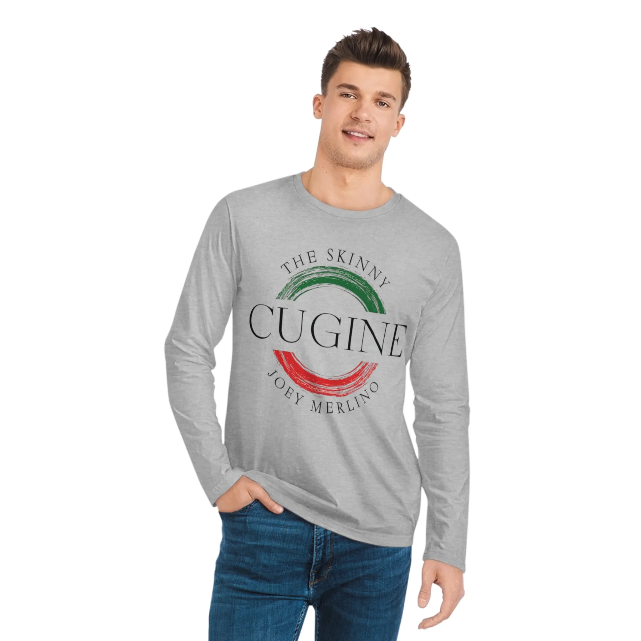 Cugine Skinny Joey Merlino Men's Organic Sparker Long Sleeve Shirt