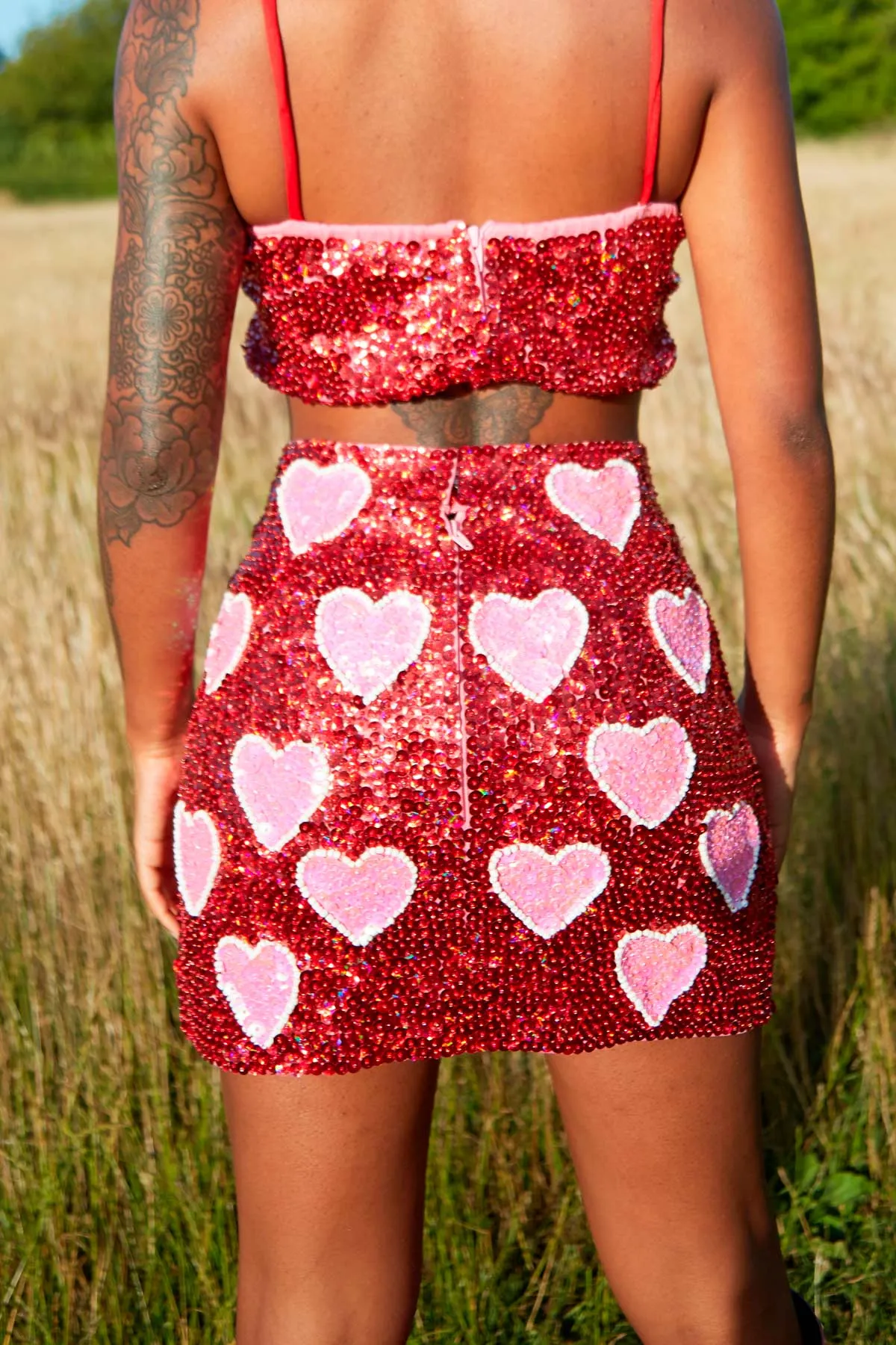 Cupid Cowgirl Sequin Skirt