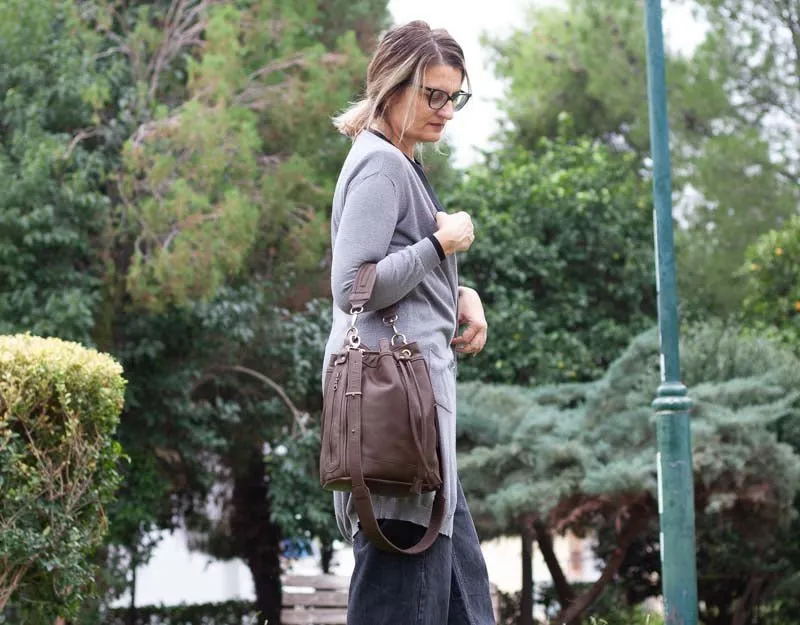 Danae bag - Terra brown leather