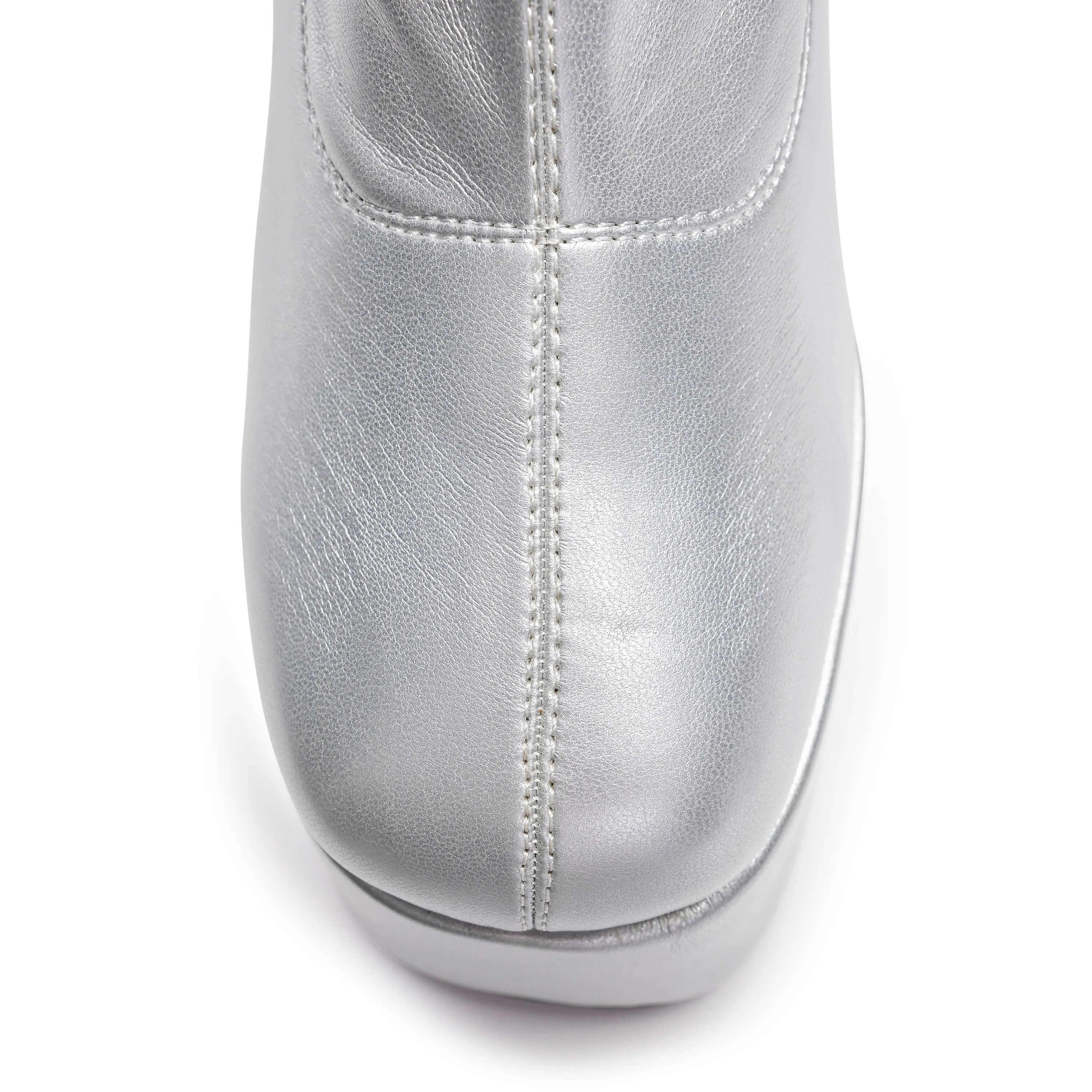 Delano Men's Silver Platform Heeled Boots