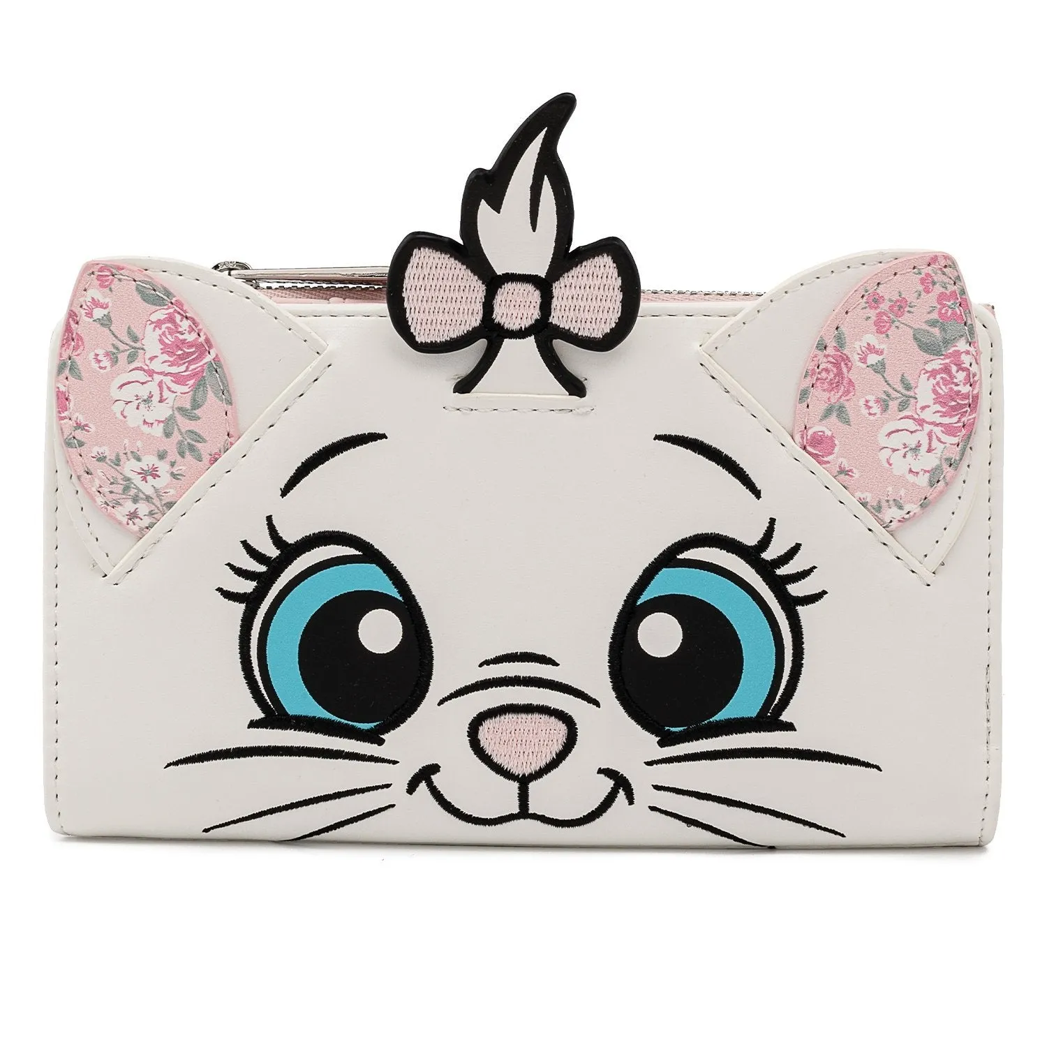 Disney Aristocats Marie Floral Face Flap Wallet