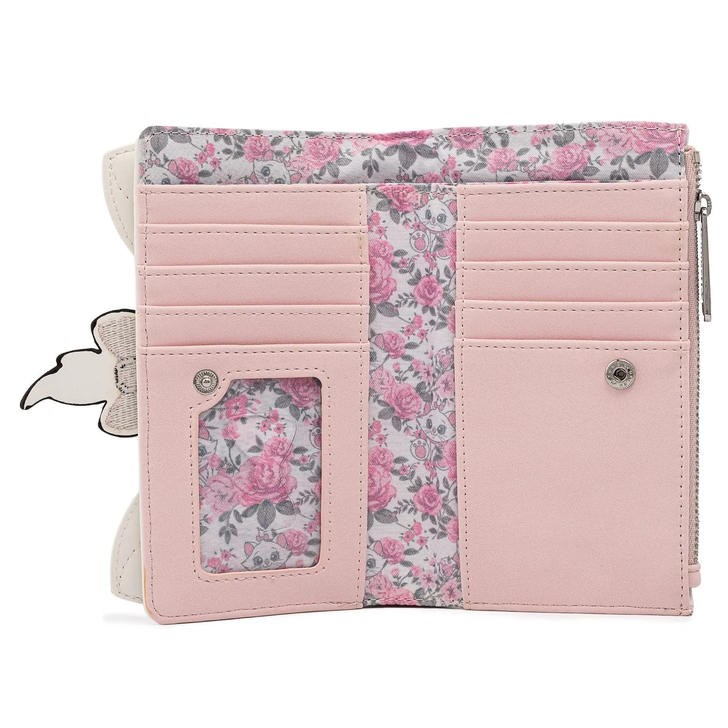 Disney Aristocats Marie Floral Face Flap Wallet