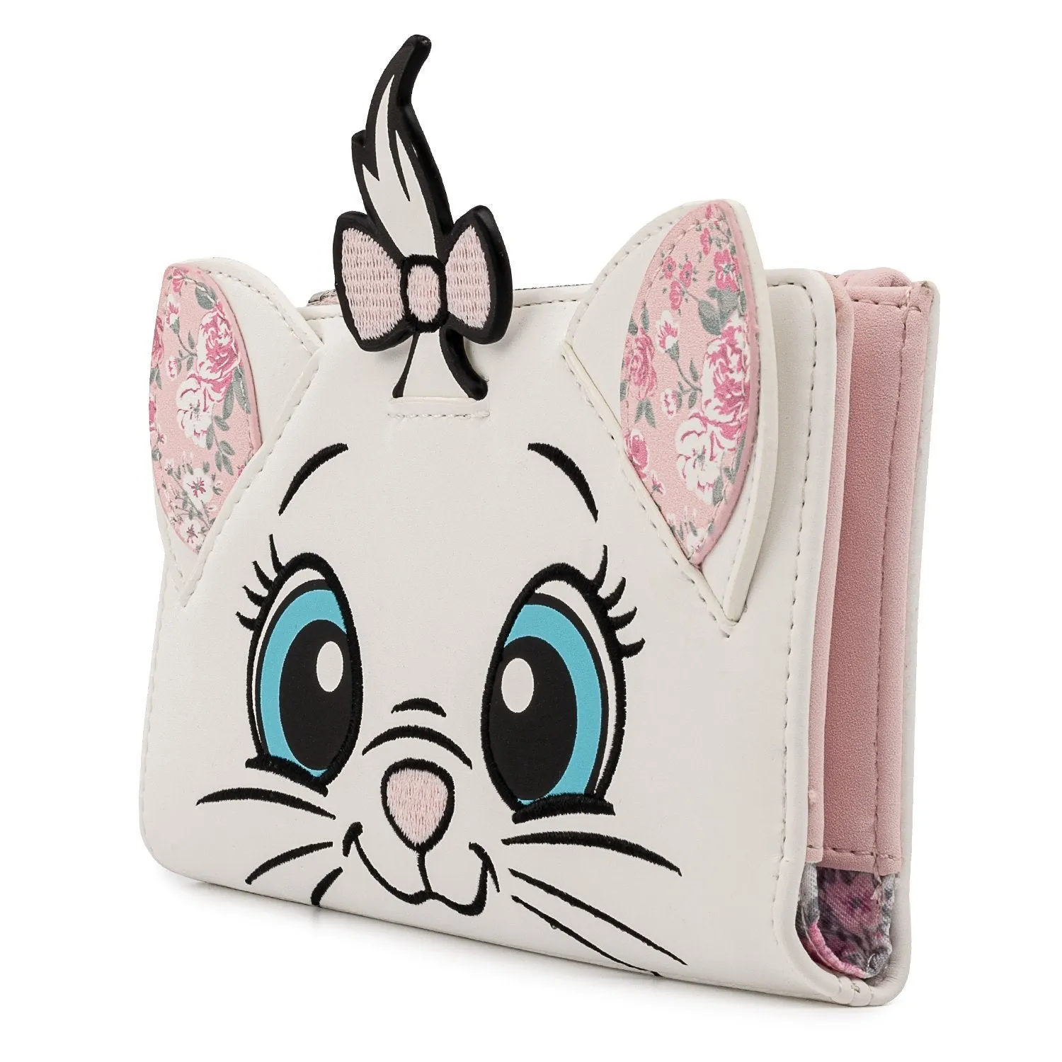 Disney Aristocats Marie Floral Face Flap Wallet