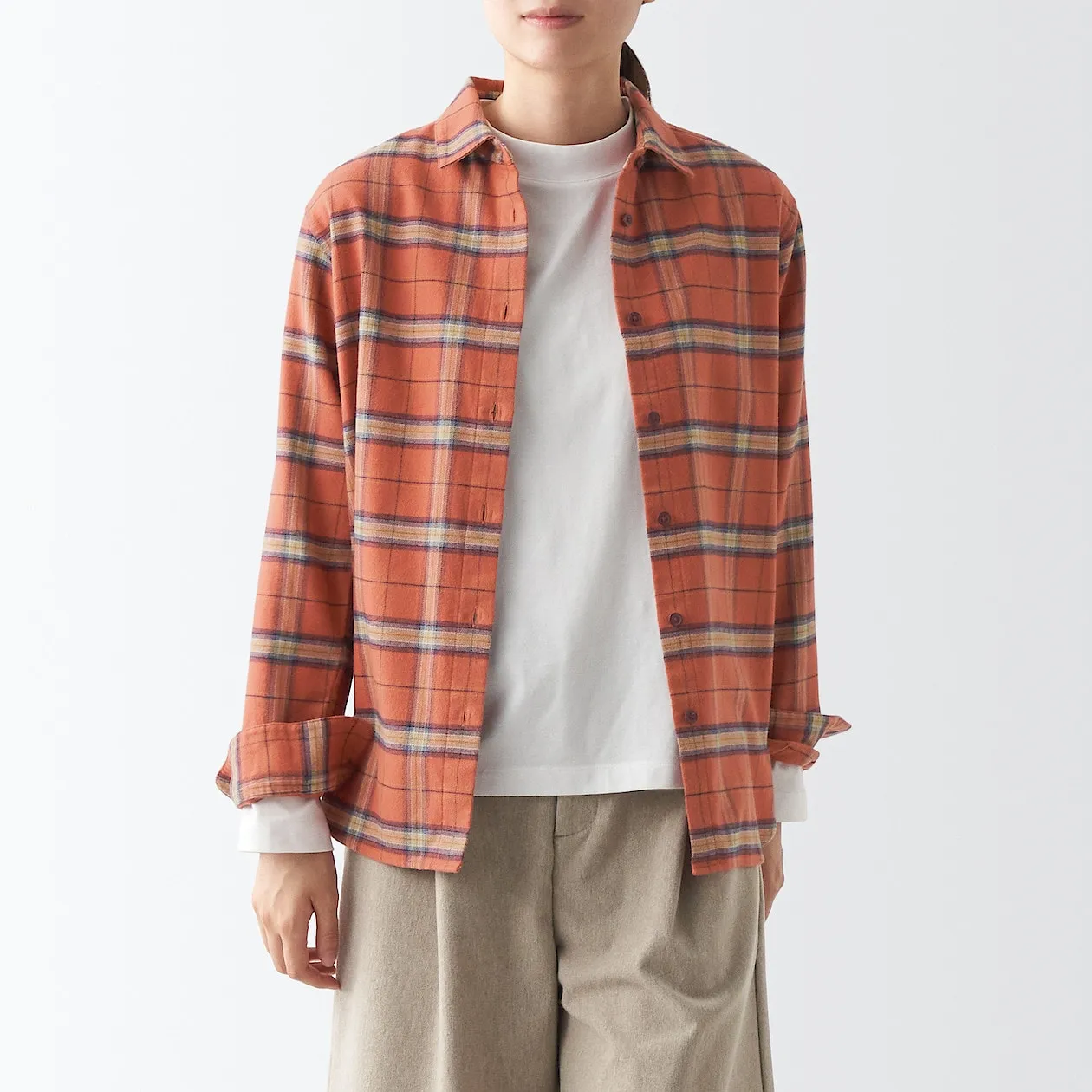 Double Brushed Flannel Long Sleeve Shirt