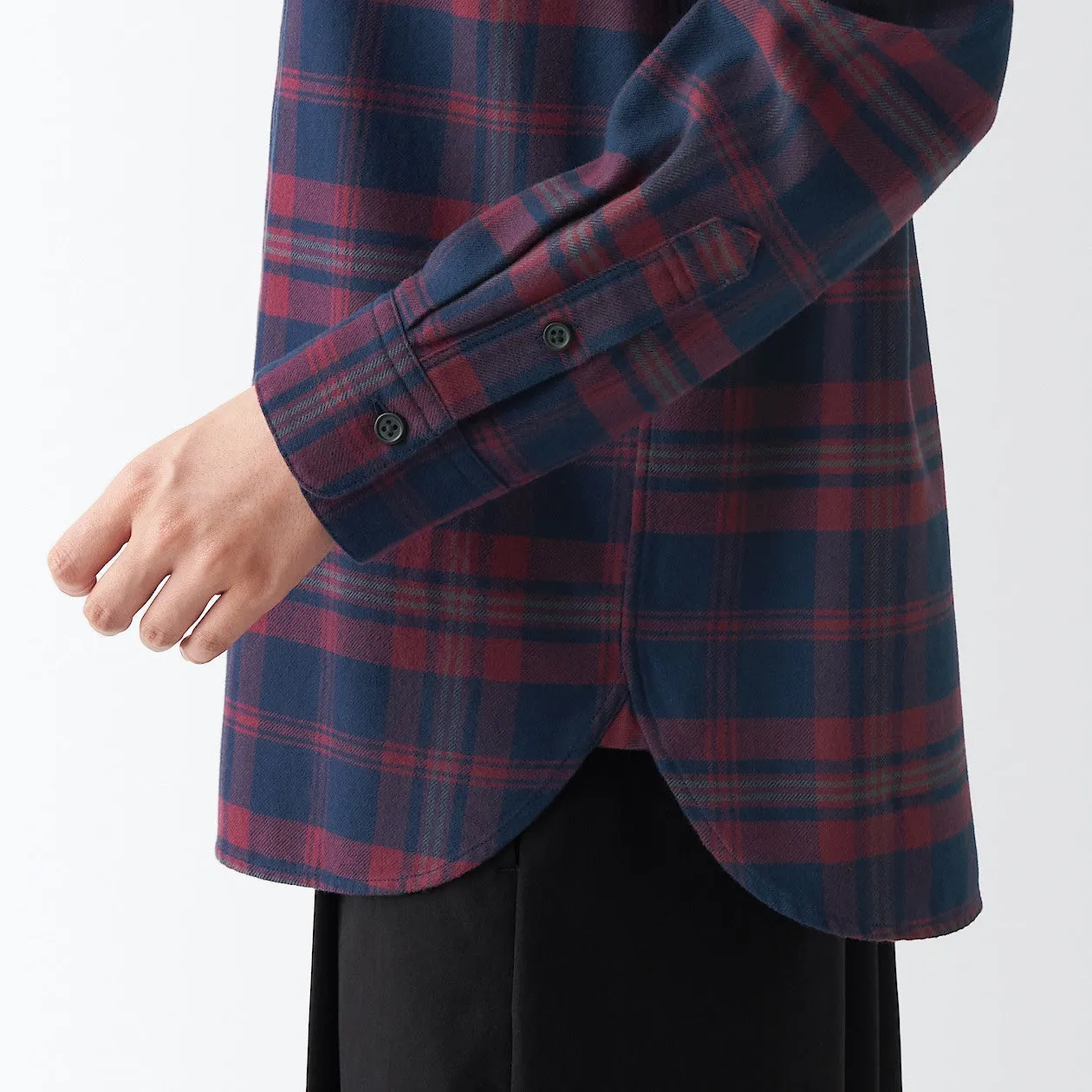 Double Brushed Flannel Long Sleeve Shirt