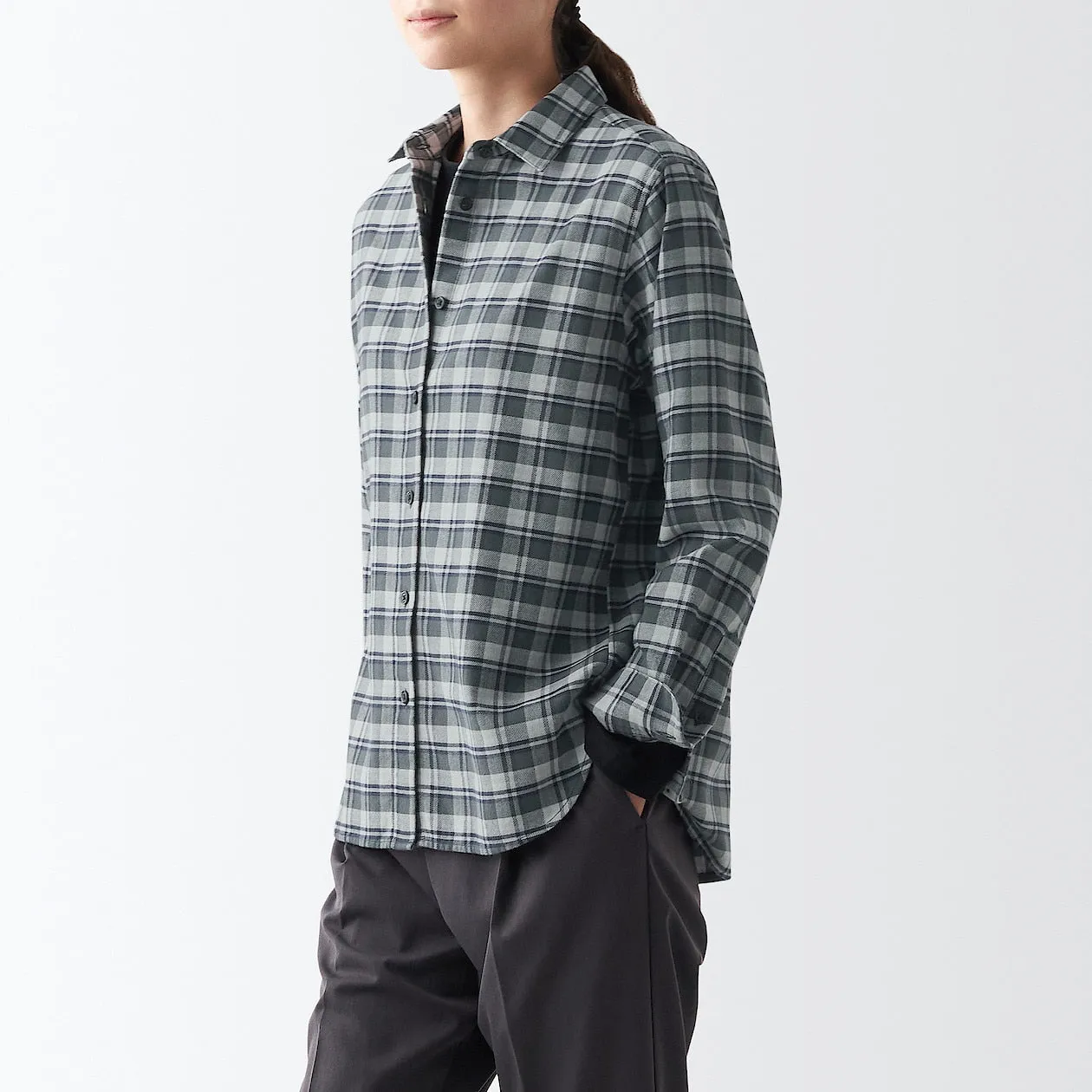 Double Brushed Flannel Long Sleeve Shirt