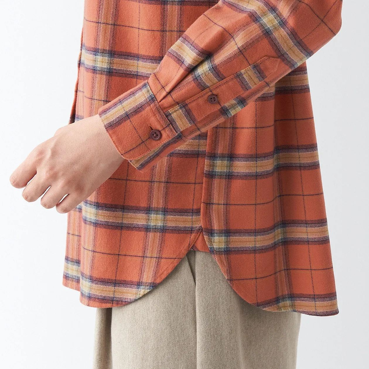 Double Brushed Flannel Long Sleeve Shirt