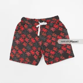 Double Layer Jazzy Shorts | Red Dragon