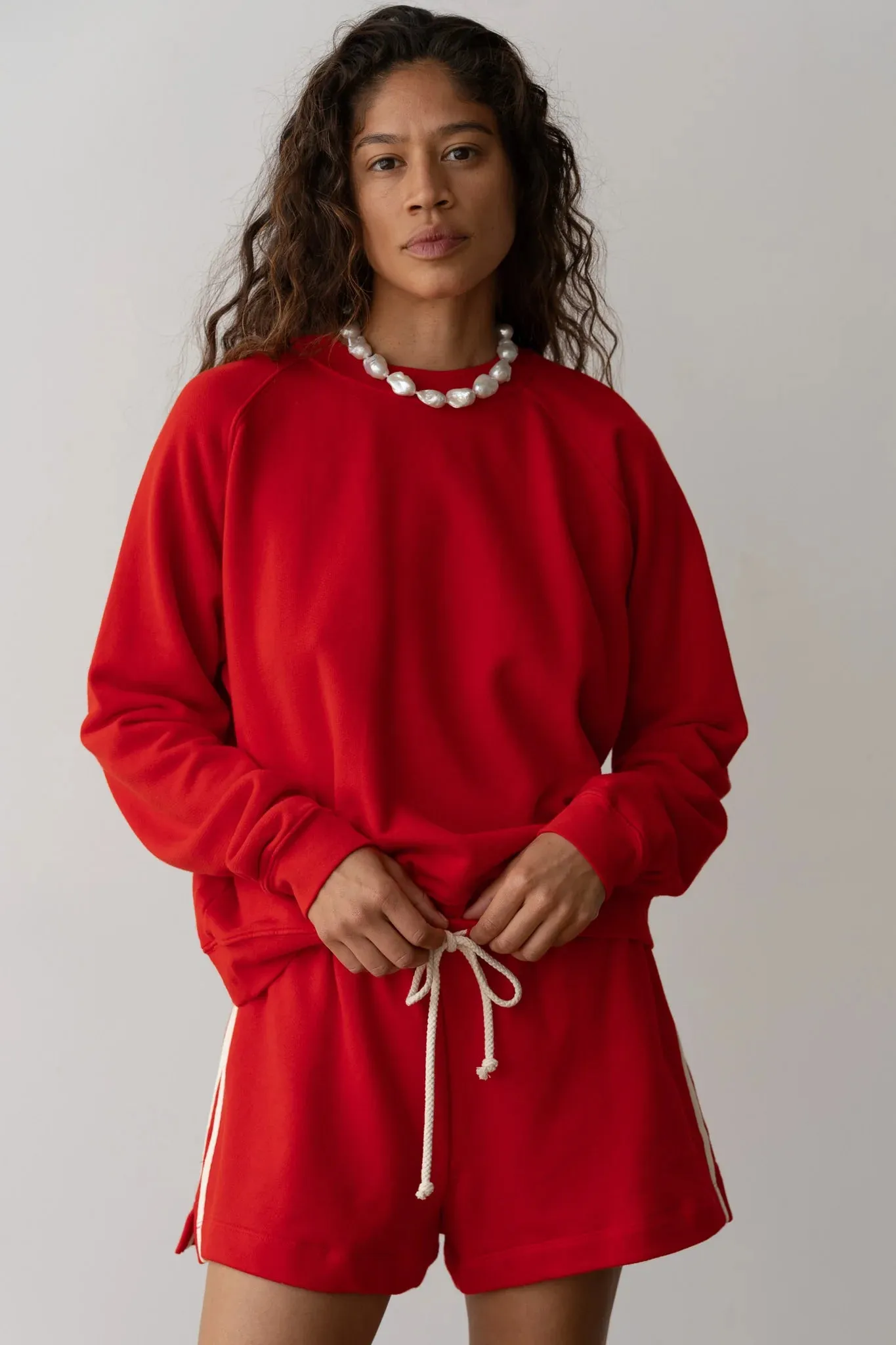 Eco Terry Crewneck - Tomato