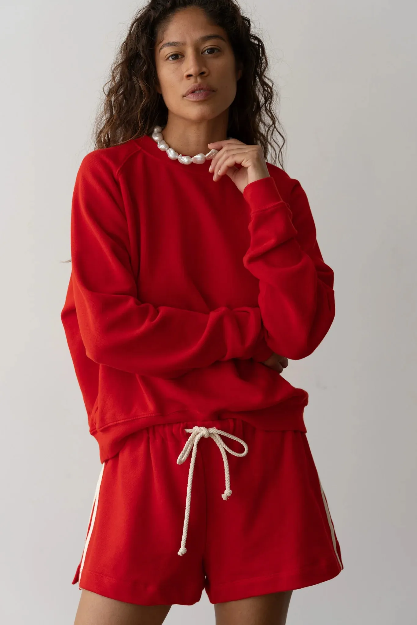 Eco Terry Crewneck - Tomato