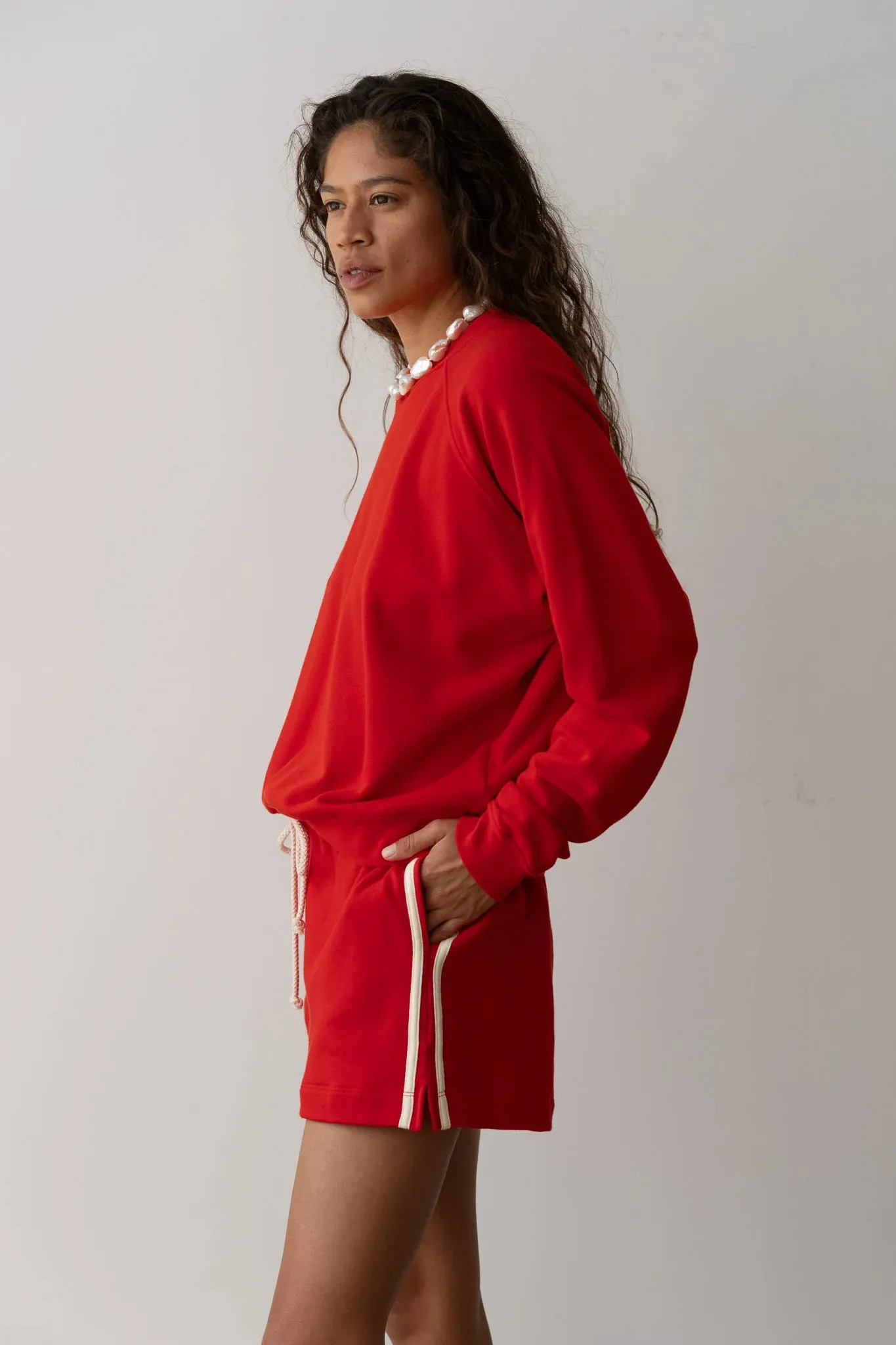 Eco Terry Crewneck - Tomato