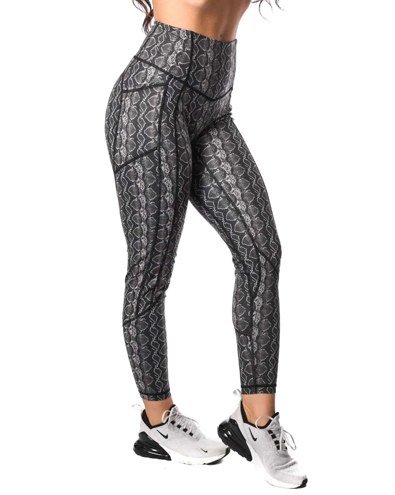 Effortless Heart Booty Leggings With Pockets - Prints