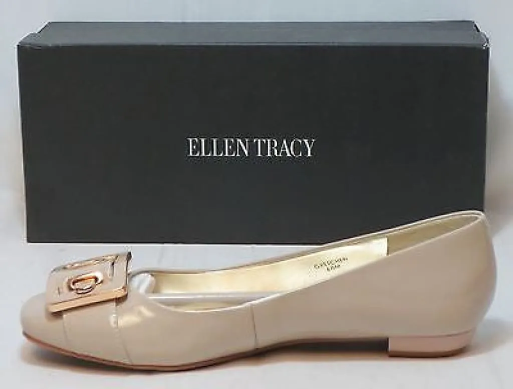 ELLEN TRACY Women's Gretchen Flat-Oyster