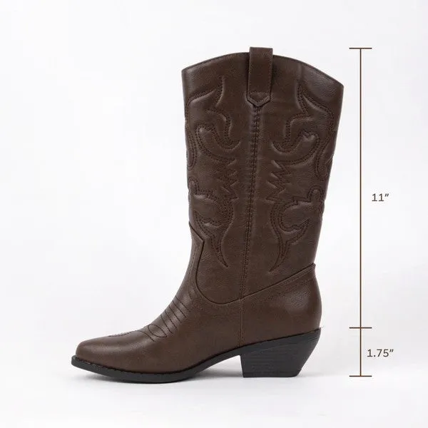 Embroidered Western Cowboy Boots