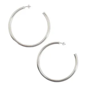 Everybody's Favorite Hoop in silver by Sheila Fajl