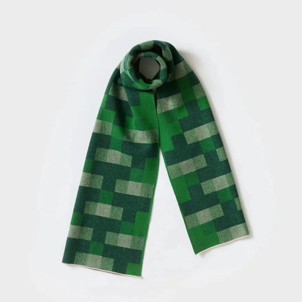 Faro Scarf - Oxide Green & Seashell