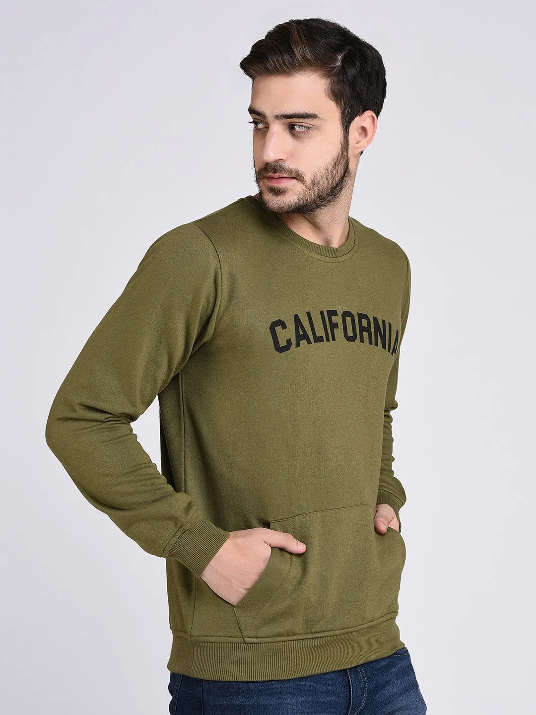 Fleece CALIFORNIA Printed Sweatshirt-Full