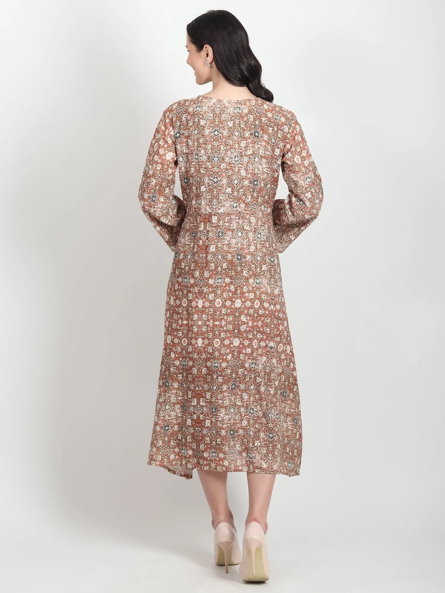 Freda Floral Printed Cotton Dress