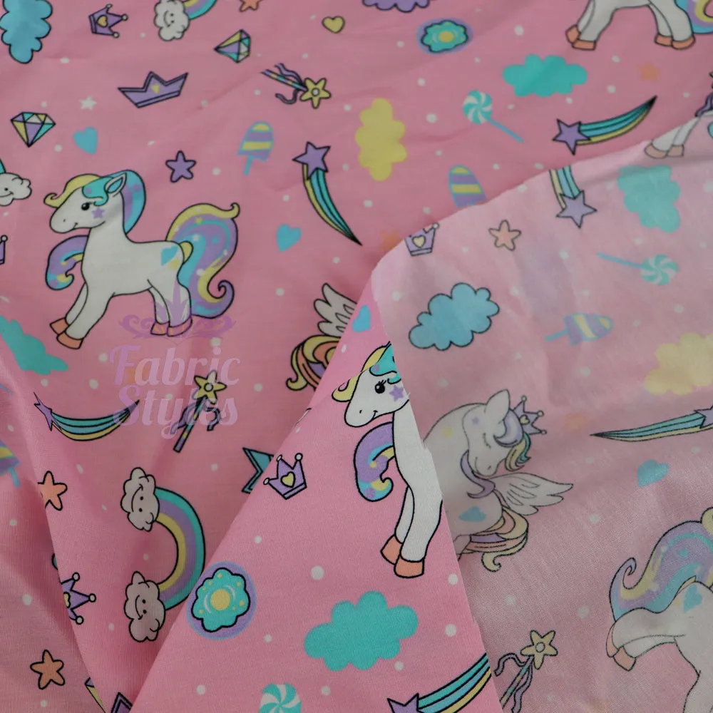 FS980 Pink Unicorn Polycotton