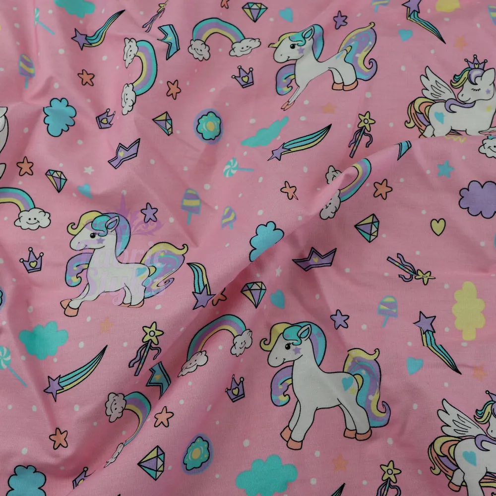 FS980 Pink Unicorn Polycotton