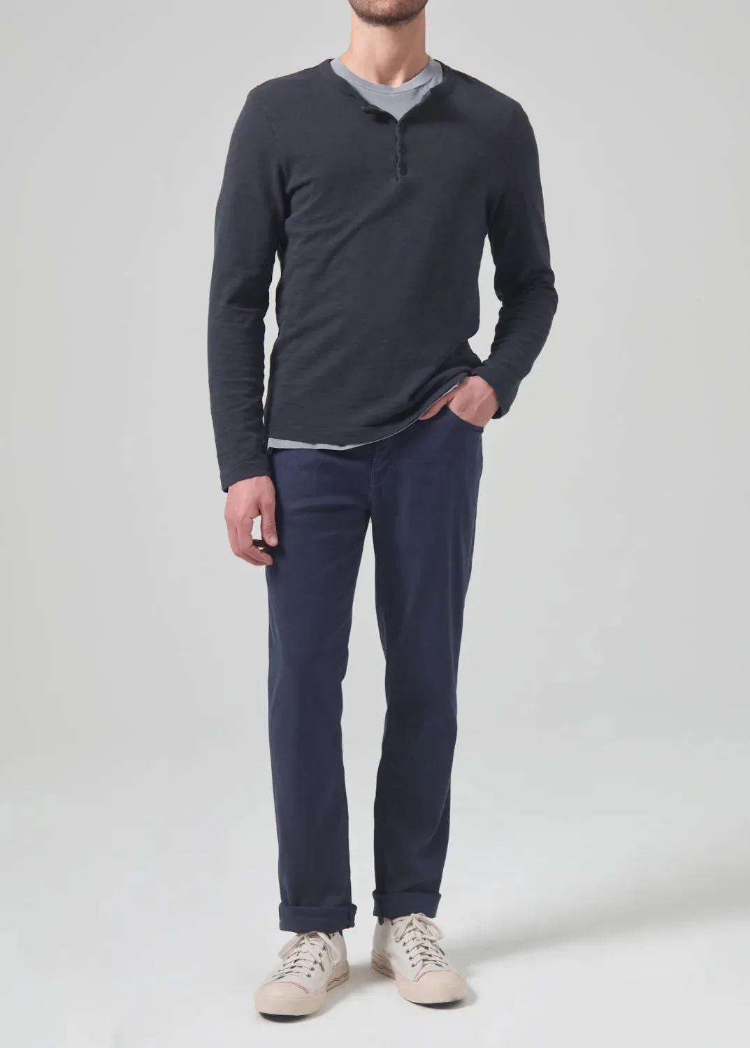 Gage Slim Straight Stretch Linen