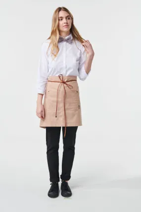 GATSBY Waist Apron with PU Leatherette Straps - Cotton/Linen