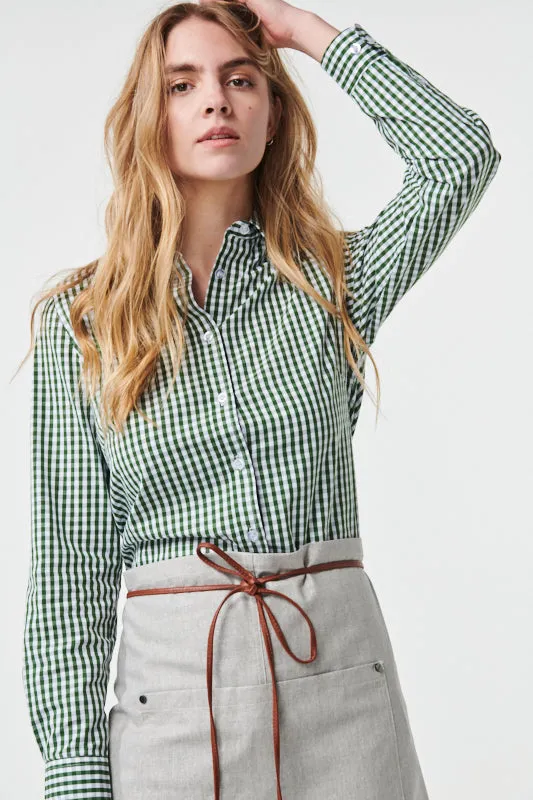 GATSBY Waist Apron with PU Leatherette Straps - Cotton/Linen