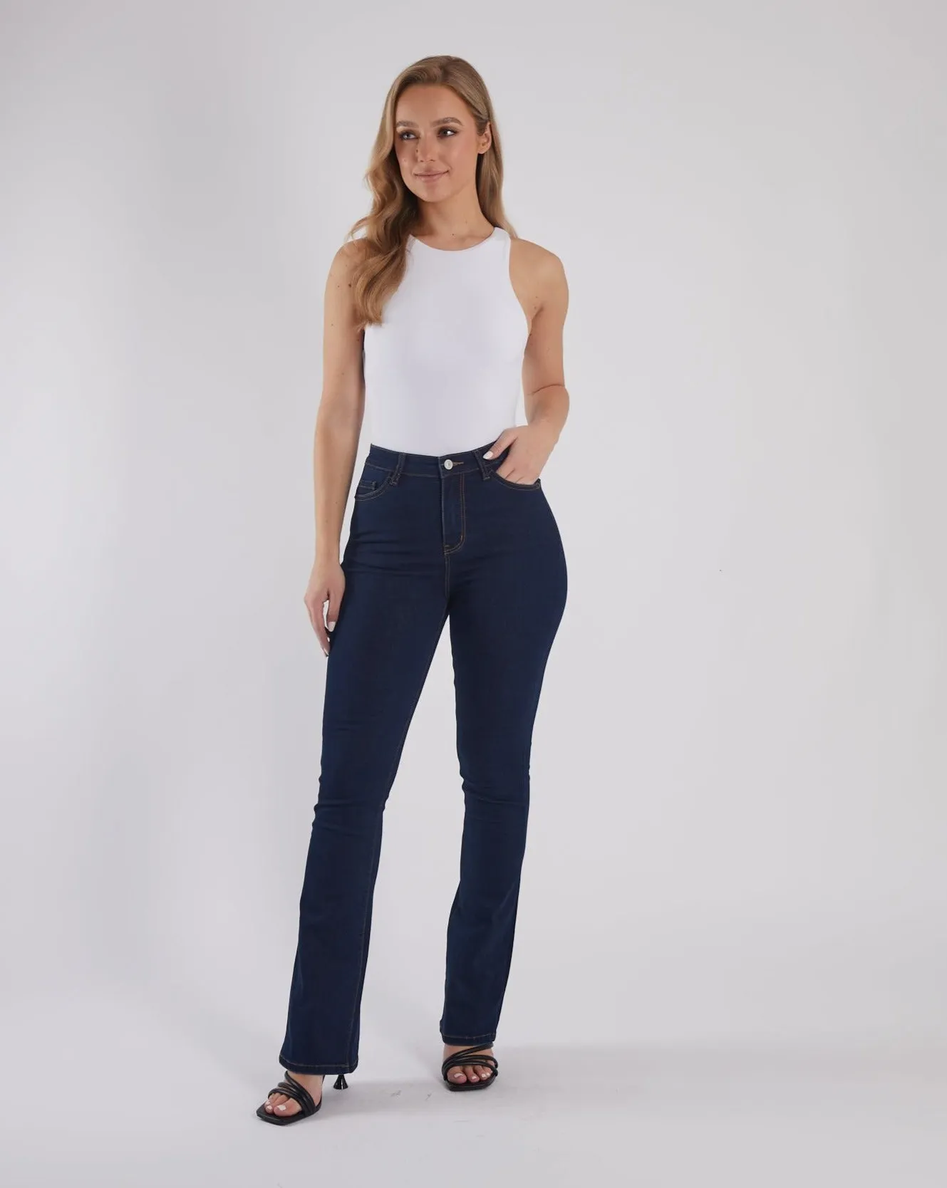 Gina High Rise Bootleg Indigo Blue