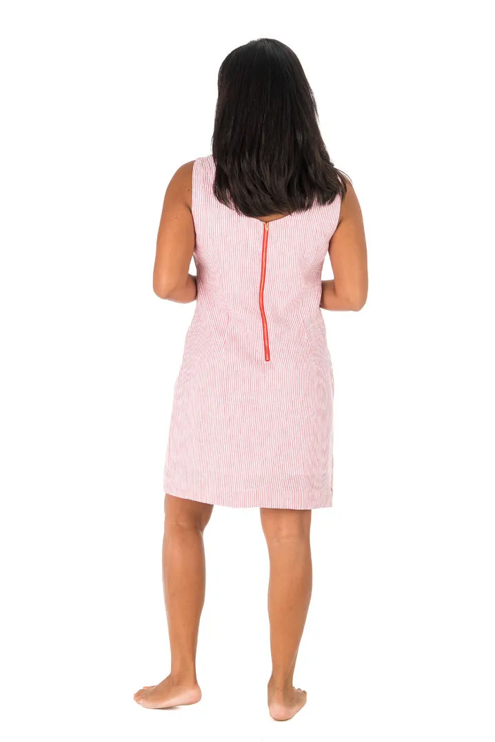 Ginnie Shift Dress - Pink Stripe