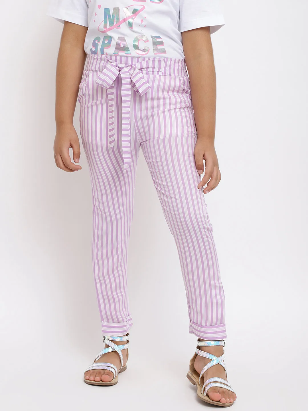 Girls Regular Fit Cotton Pant