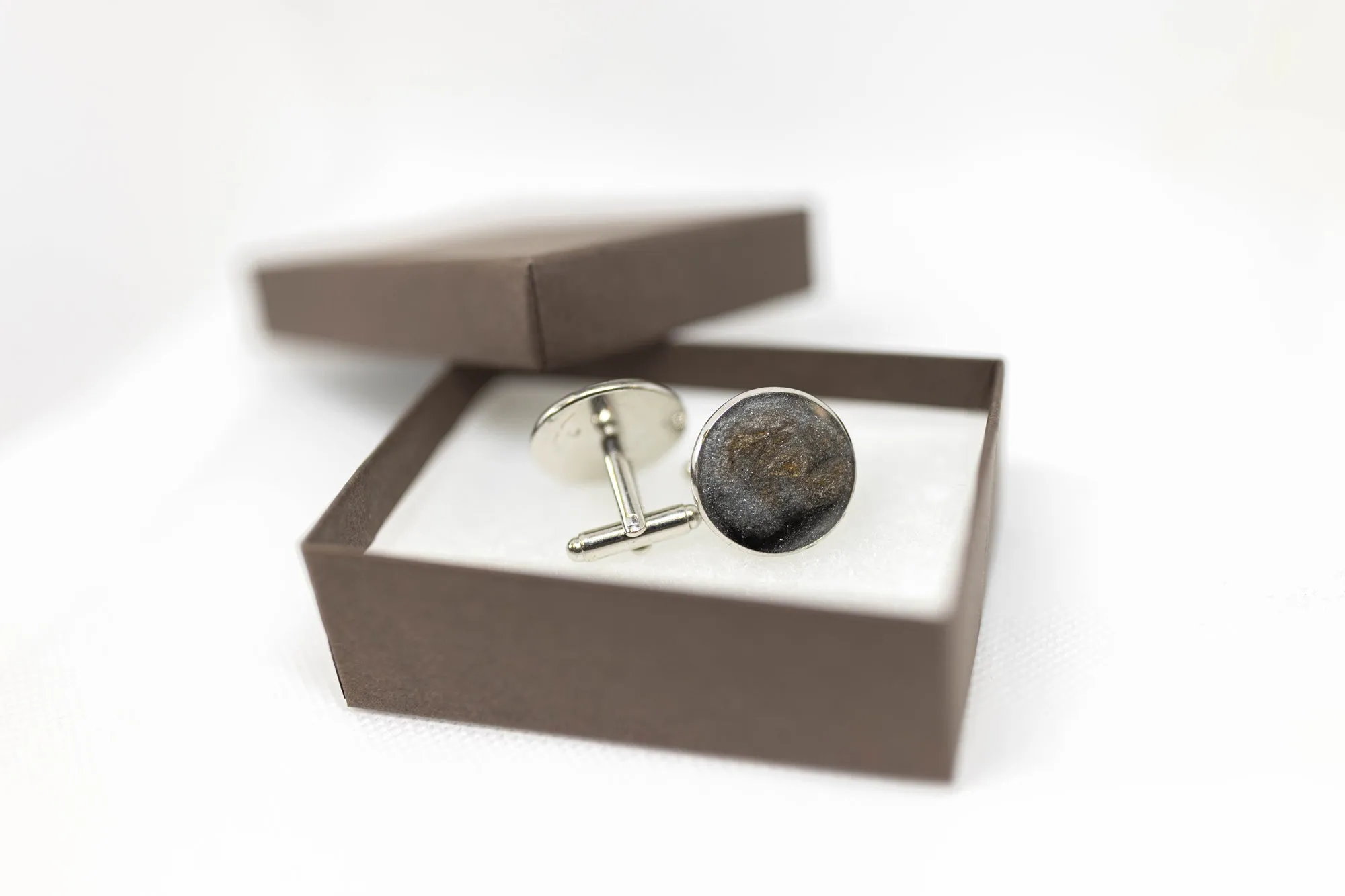 Go Gray Stainless Steel Cancer Awareness Cufflinks