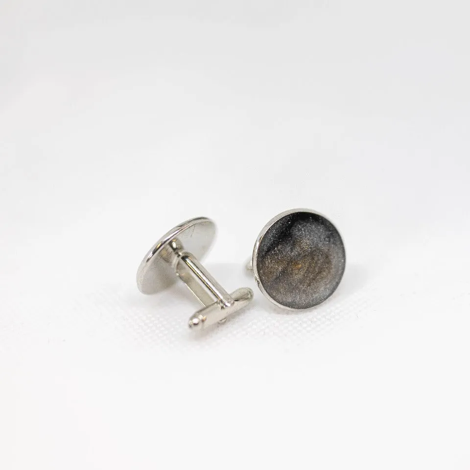 Go Gray Stainless Steel Cancer Awareness Cufflinks