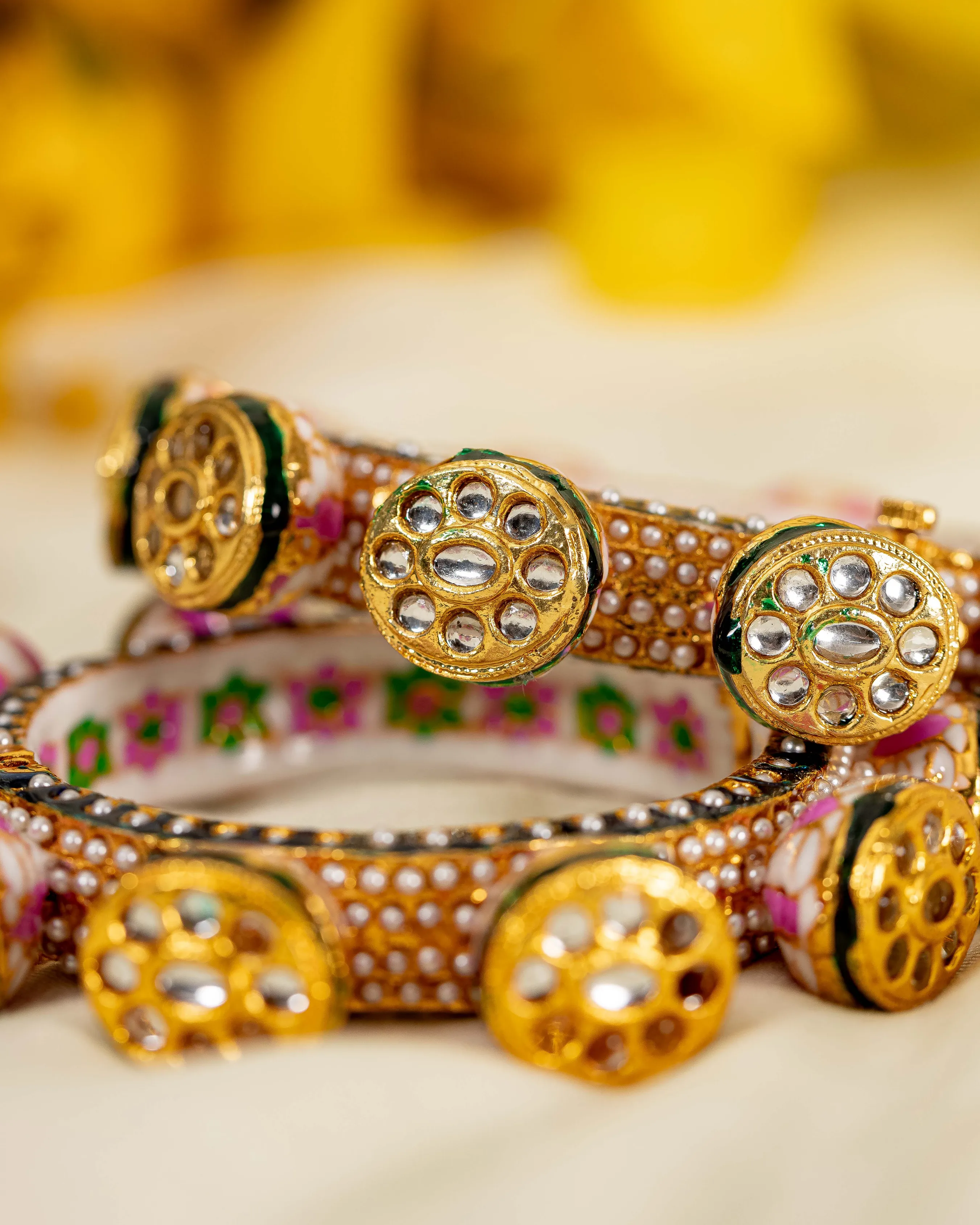 Gulabi Handcrafted Brass Bangles