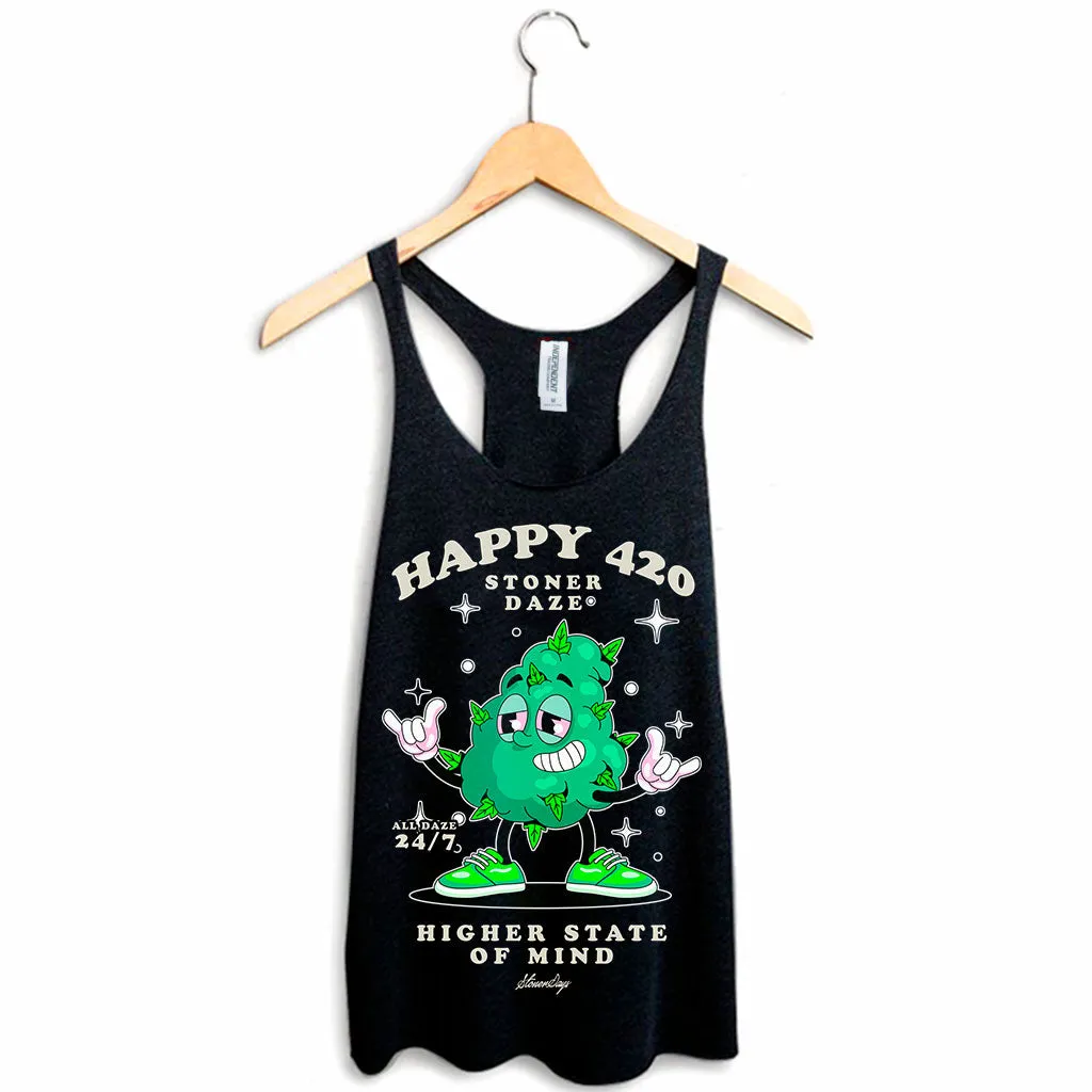 Happy 420 24/7 WOMENS RACERBACK