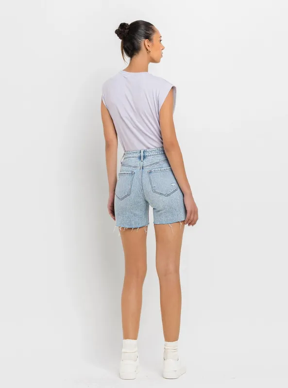 High Rise Midi Shorts