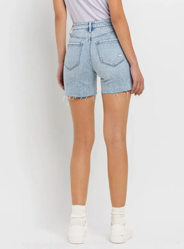 High Rise Midi Shorts