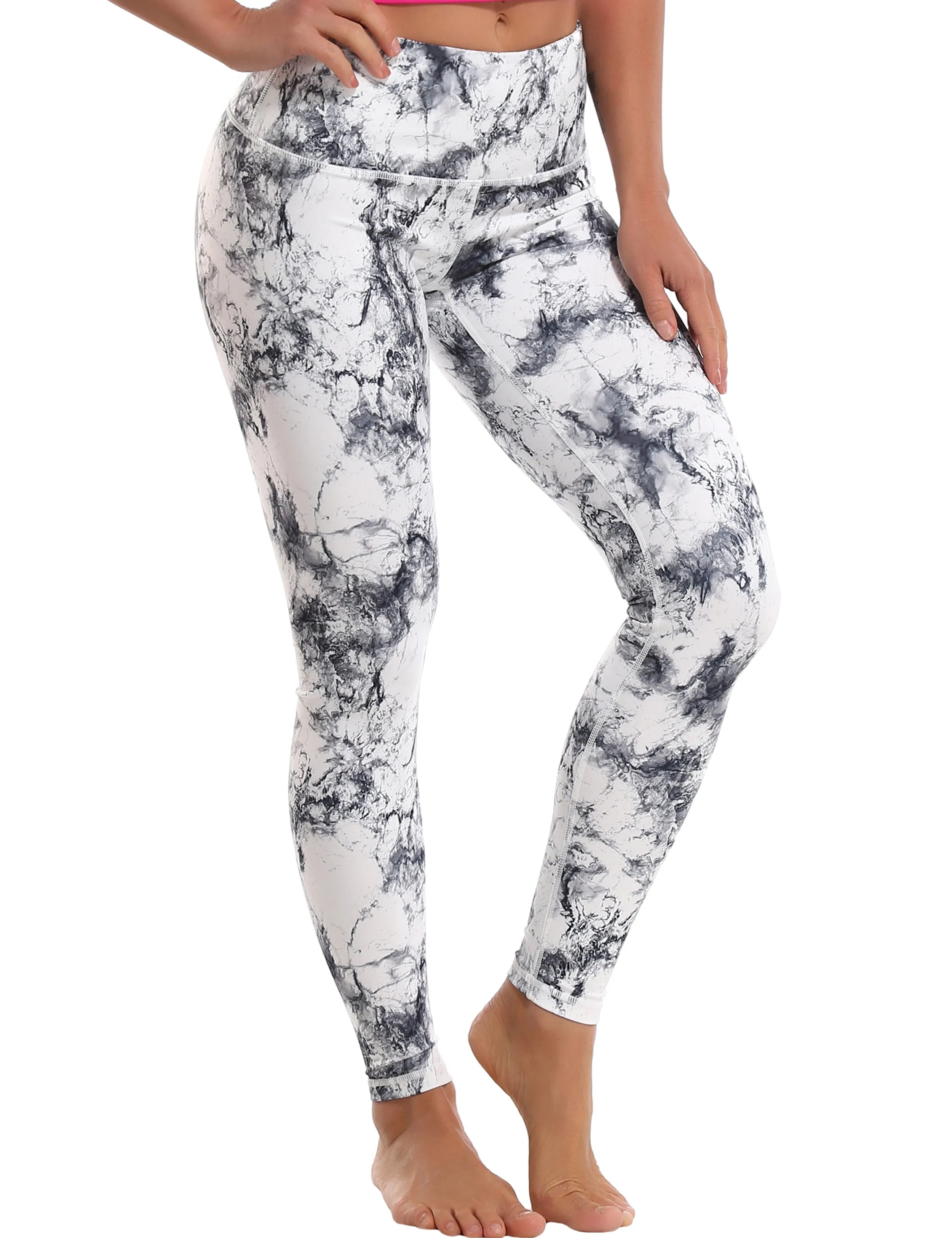 High Waist Yoga Pants arabescato ins