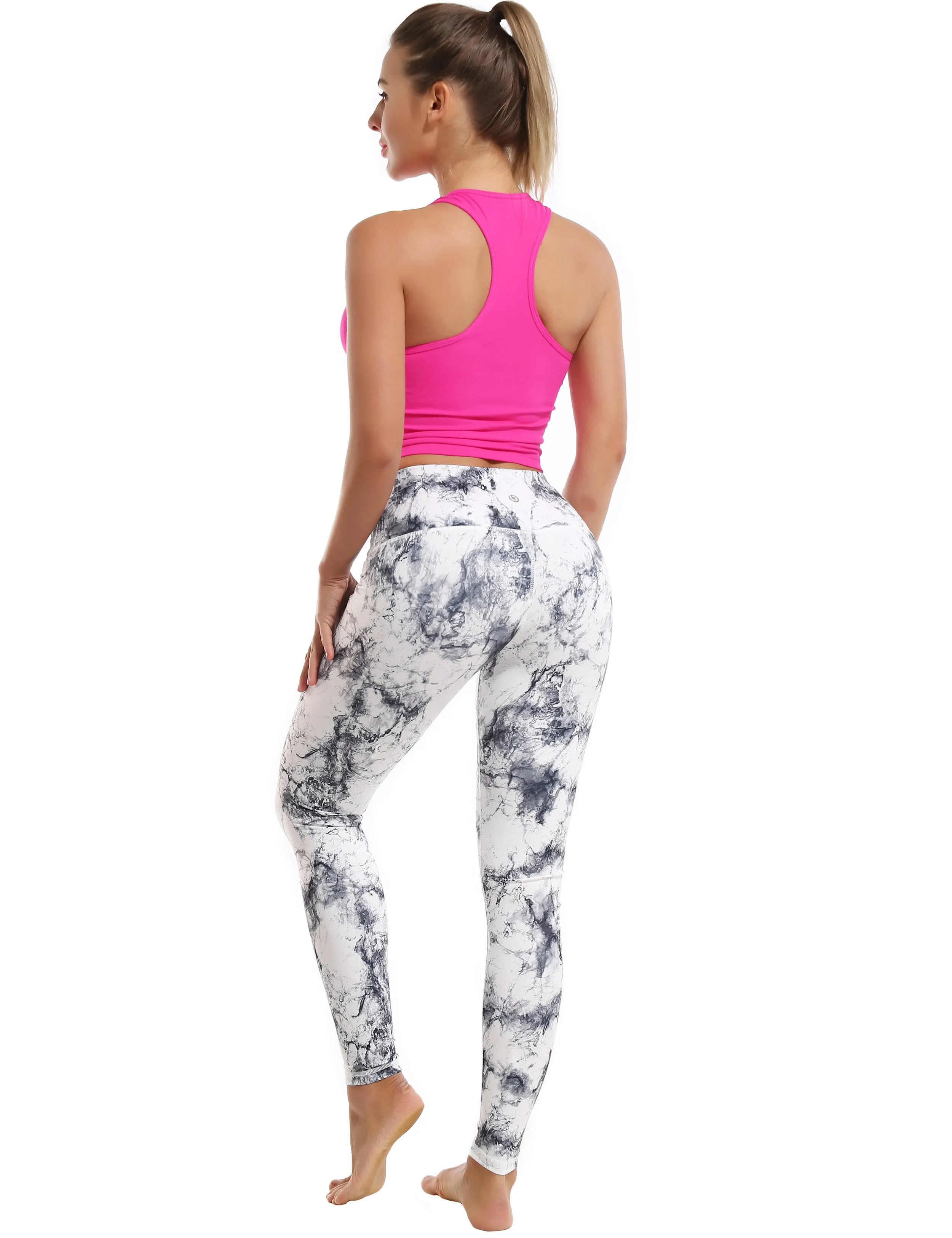 High Waist Yoga Pants arabescato ins