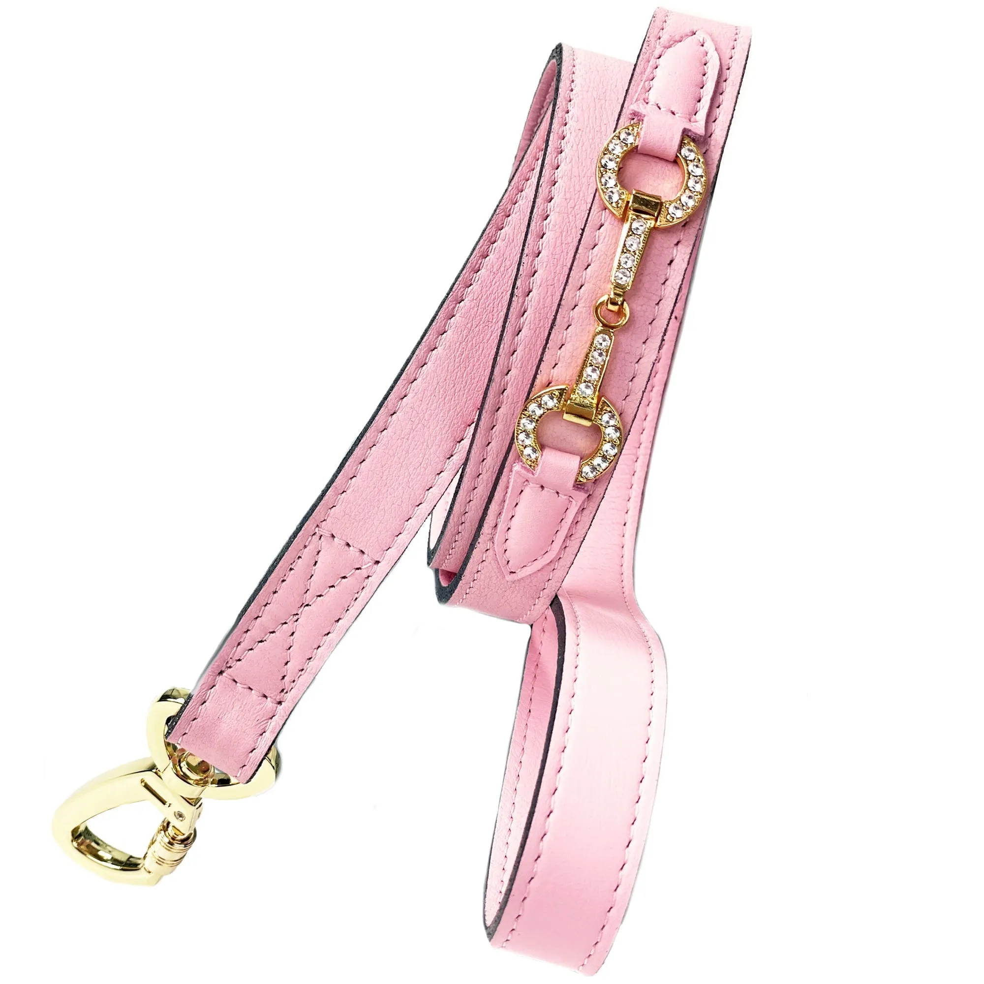 Holiday Dog Leash in Sweet Pink & Gold