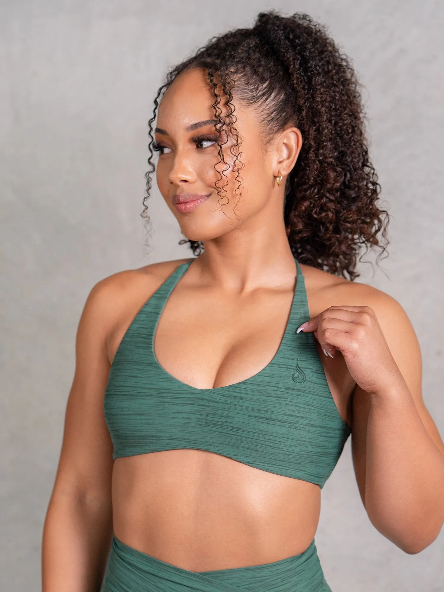 Icon Sports Crop - Fern Marl