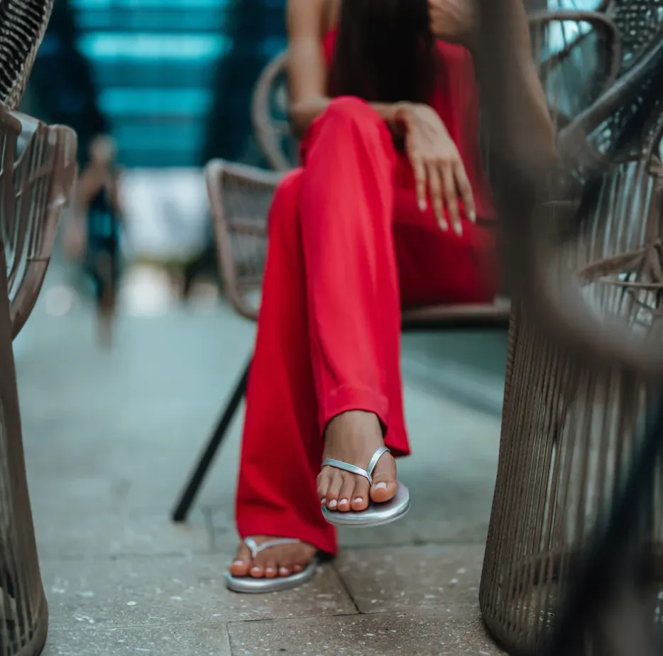 Indie Classic Thin Strap Sandal - Soft Silver