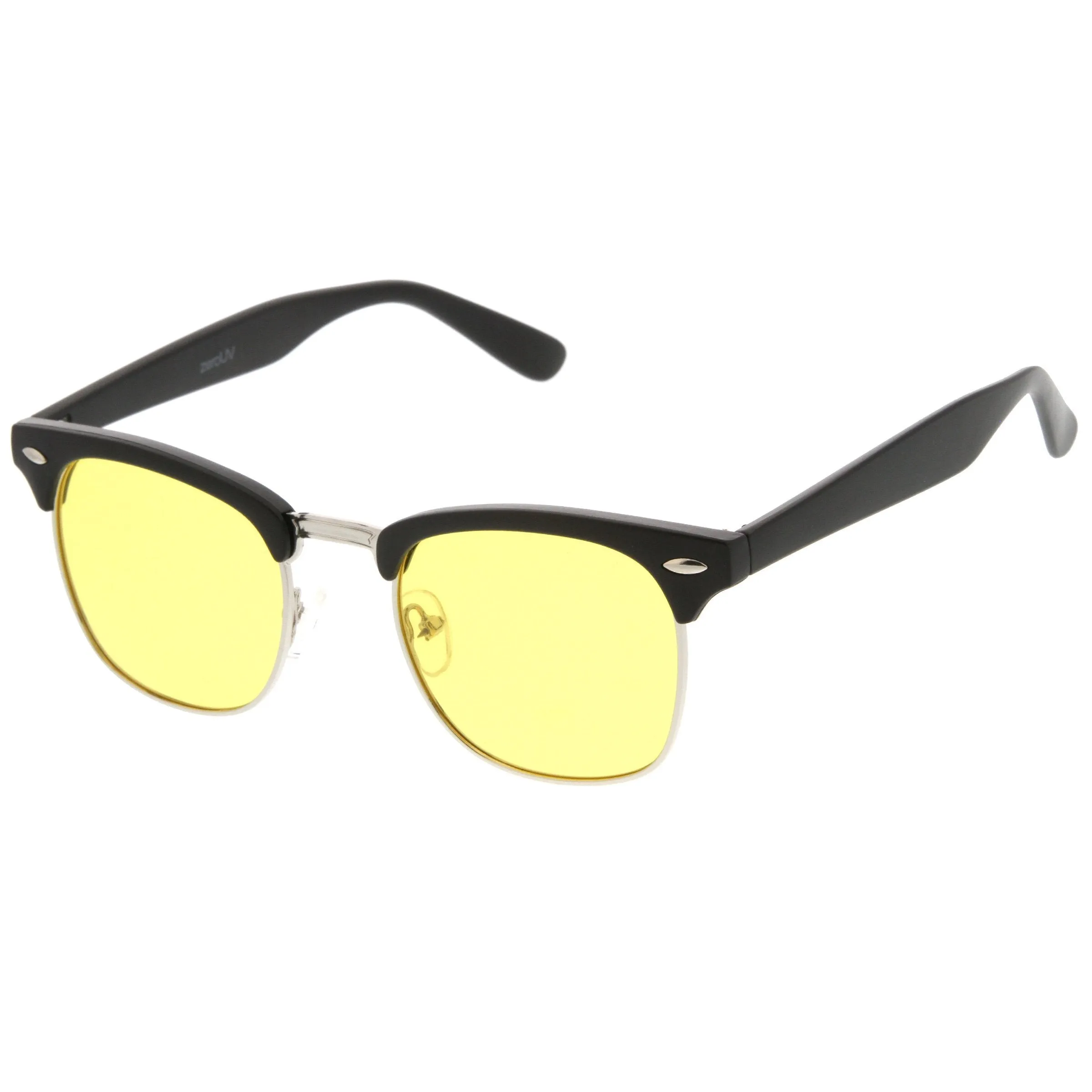 Indie Half Frame Horned Rim Polarized Sunglasses