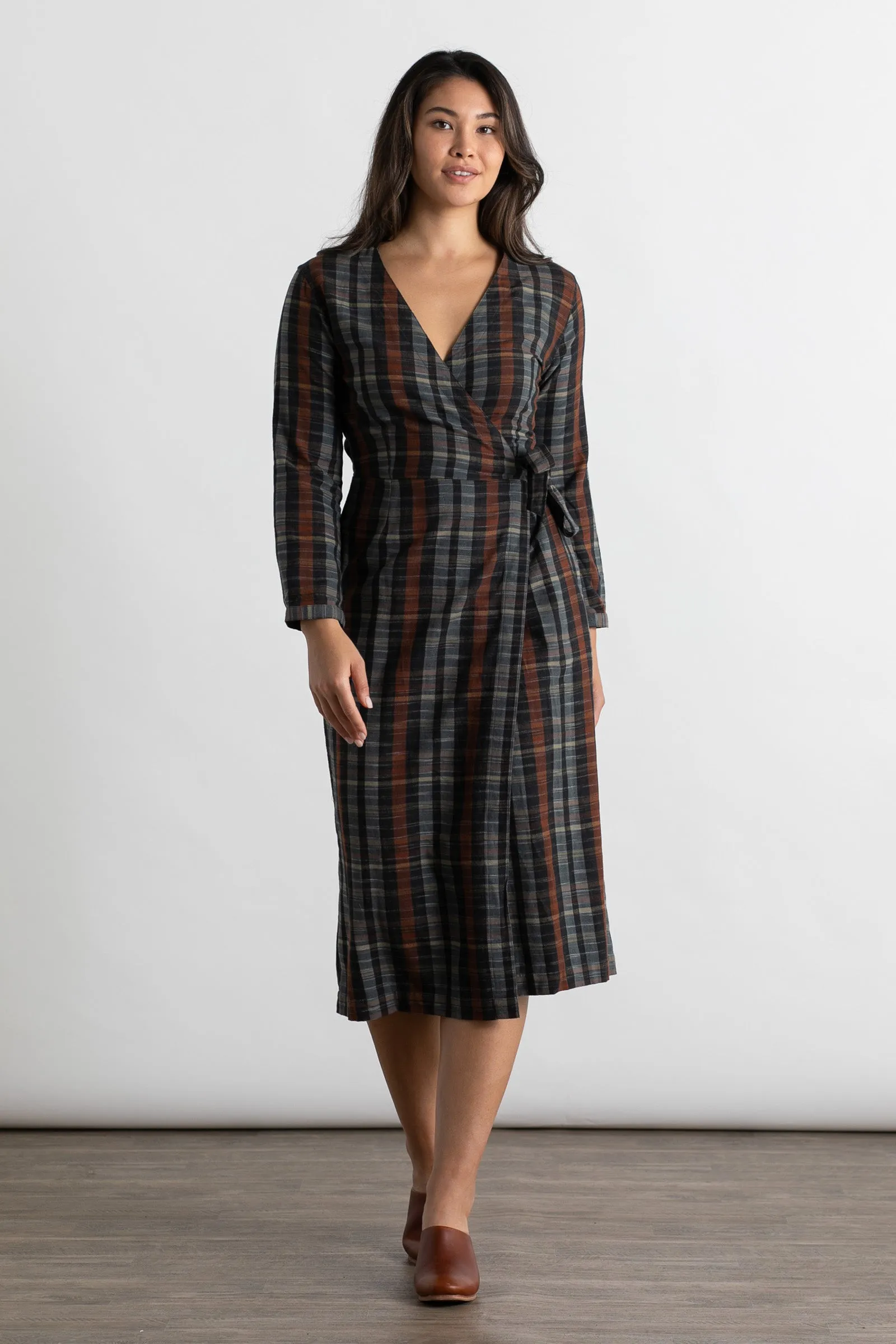 Ingrid Wrap Dress / Mazama Ridge Plaid