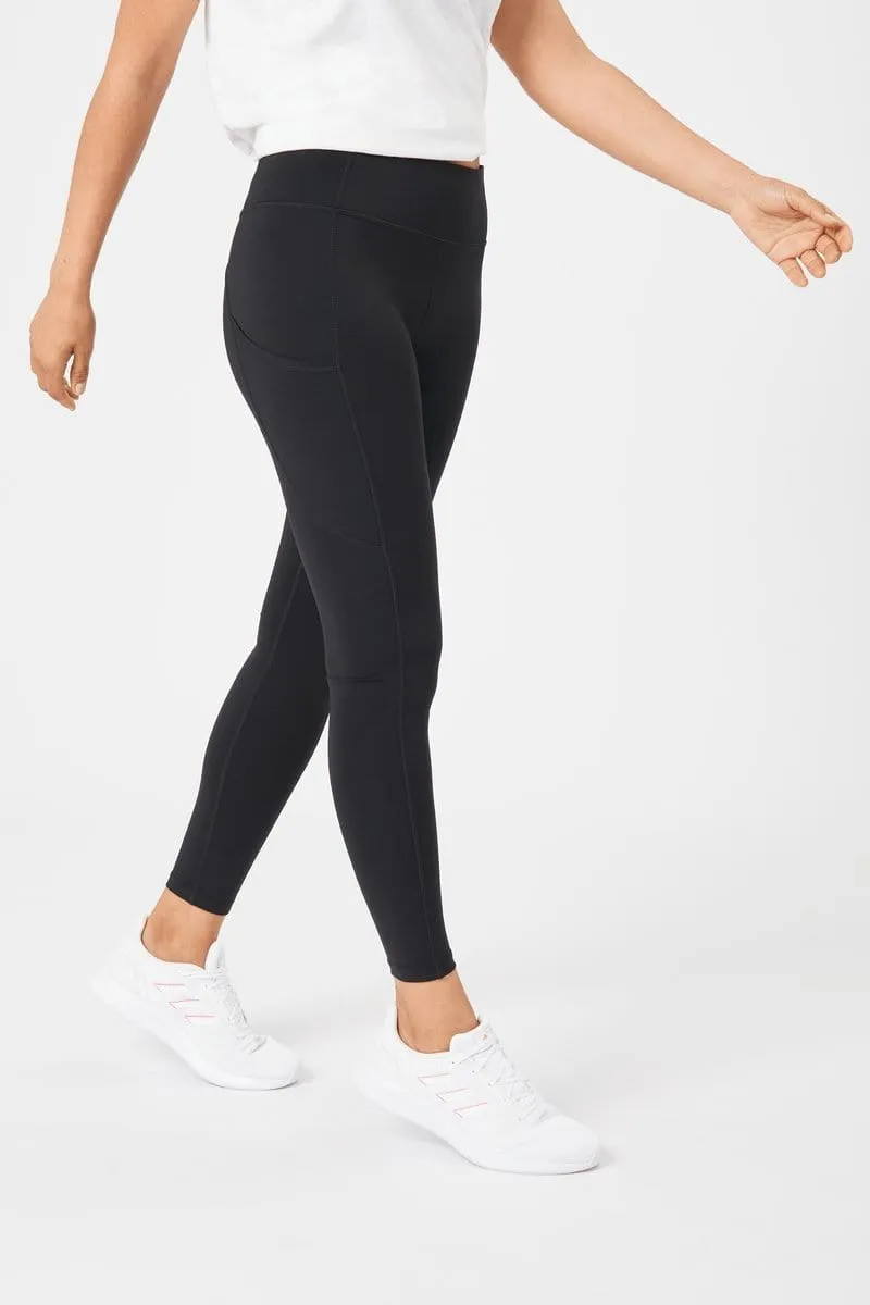 INSPORT WOMEN'S POWER POCKET FULL LENGTH BLACK TIGHTS