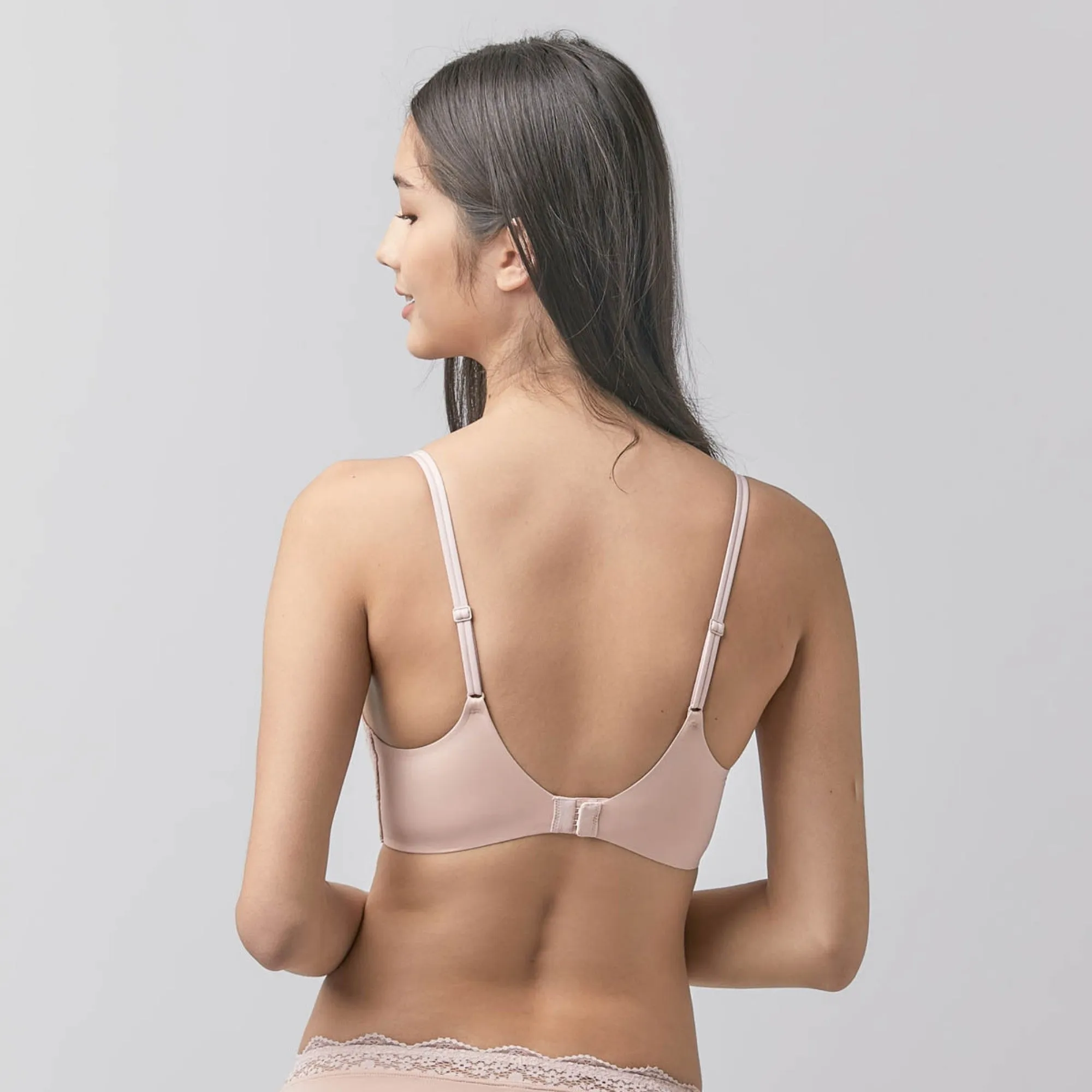 Invisible Extra Skin Lace Bralette - Pink Whip