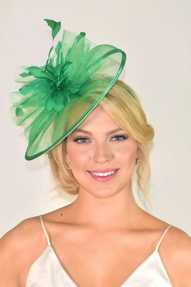 Isla Fascinator - Kelly Green