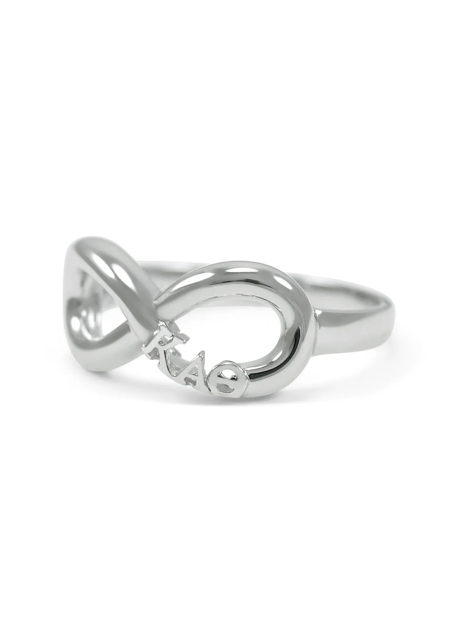 Kappa Alpha Theta Sterling Silver Infinity Ring